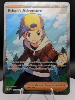 Pokemon TCG: Destined Rivals (221/182) Ethan's Adventure Ultra Rare Trainer (NM) - Image 1