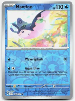 Mantine 040/191 Common Surging Sparks Pokemon Reverse Holo Near Mint - Image 1