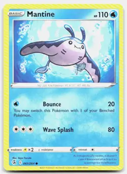 Mantine 061/264 Common Fusion Strike Pokemon Near Mint - Image 1