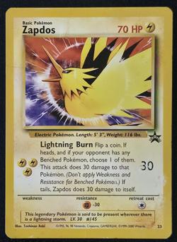 Zapdos 23/53 Black Star WoTC Promo Pokemon Promo HP - Image 1