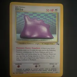 WOTC Ditto 3/62 Fossil Unlimited Holo Rare ink print LP - Image 1