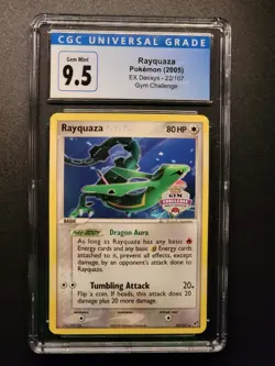 Rayquaza Gym Challenge Stamped 22/107 Pokemon TCG 2005 EX Deoxys CGC 9.5 - Image 1