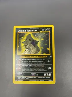 Shining Tyranitar 113/105 Holo Secret Rare Neo Destiny Pokemon TCG English 2000 - Image 2
