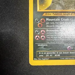 Pokemon TCG Shining Tyranitar Neo Destiny Holo Card 113/105 MP - Image 2