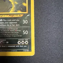 Pokemon TCG Shining Tyranitar Neo Destiny Holo Card 113/105 MP - Image 3