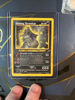 Pokemon TCG Neo Destiny Shining Tyranitar 113/105 Secret Rare Holo Card MP - Image 1