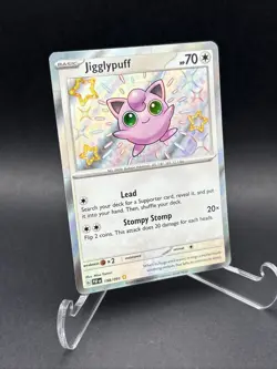 Pokemon TCG Paldean Fates Jigglypuff Card 198/091 Shiny Holo Rare - Image 4
