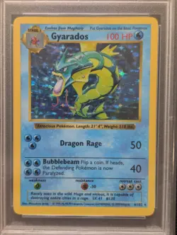 Pokemon Gyarados Holo Shadowless Rare Base Set Card 6/102 PSA 9 Mint - Image 5