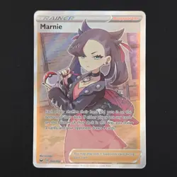 Pokemon TCG Card Marnie 200/202 Sword & Shield Base Ultra Rare Full Art - NM - Image 1