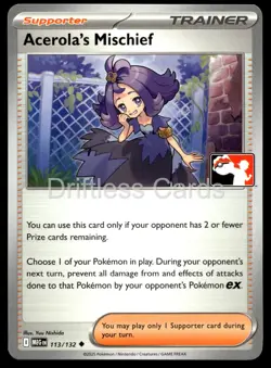 Acerola's Mischief 113/132 Uncommon Prize Pack Series Cards Pokemon NM/M - Image 1