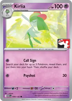 Kirlia 059/132 Common Prize Pack Series Cards Pokemon NM/M - Image 3