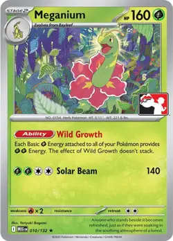 Meganium 010/132 Rare Prize Pack Series Cards Pokemon NM/M - Image 3