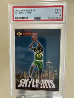 1993-94 Upper Deck - Skylights Shawn Kemp #475 Seattle Supersonics PSA 9 MINT 💎 - Image 1