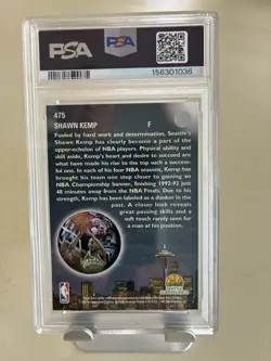 1993-94 Upper Deck - Skylights Shawn Kemp #475 Seattle Supersonics PSA 9 MINT 💎 - Image 2