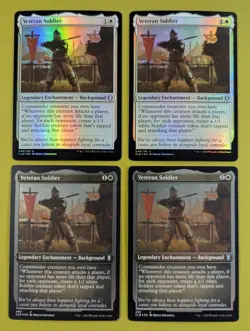 FOIL Veteran Soldier x4 Commander Battle for Baldur's Gate 4x MTG - Image 1