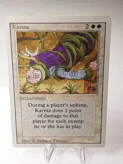 MTG - 3rd Edition - Revised - Karma - Uncommon - MP/LP - Image 1