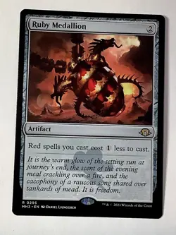 Ruby Medallion 295 Rare Modern Horizons 3 Magic: The Gathering Near Mint - Image 1