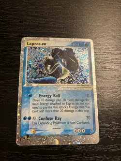 Pokemon TCG Lapras ex 99/109 Ruby & Sapphire Ultra Rare Holo EX 110 HP 2003 - Image 1