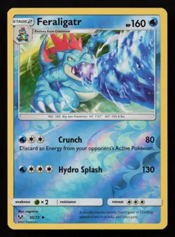 Feraligatr 20/73 Reverse Holo Uncommon Shining Legends Pokemon LP - Image 1