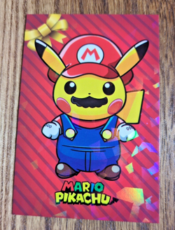 Mario Pikachu - Cracked Ice Holo - Christmas Card Database - Pokemon - Image 1
