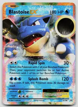 Blastoise EX 21/108 Evolutions Pokemon LP - Image 1