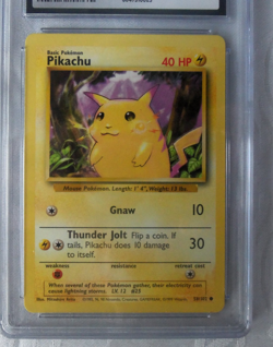 Pikachu 1999 Pokemon Game Base Set #58/102 Yellow Cheeks Pikachu Grade 9.5 - Image 1