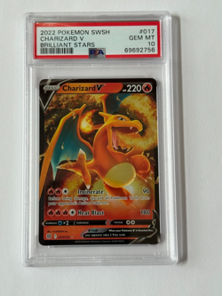 GEM MINT PSA 10 - 2022 Pokemon Sword & Shield #017 - Charizard V Brilliant Stars - Image 1