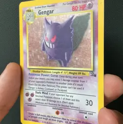 Pokemon Gengar 5/62 Fossil Holo Rare English 1999 HP80 Wizards of the Coast - Image 2