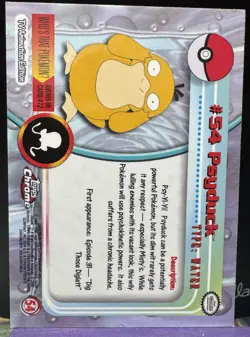 Psyduck - #54 2000 Topps Chrome Pokemon Series 1 - Image 2