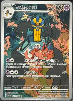 2025 Pokemon White Flare Cofagrigus Illustration Rare #123/086 - Image 1