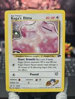 Koga's Ditto Holo Rare Unlimited Gym Challenge 10/132 - Image 1