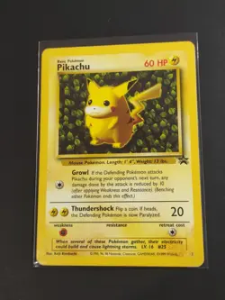 Pokemon TCG Pikachu Black Star Promo Non-Holo #1 WOTC Vintage 1999 - Image 1