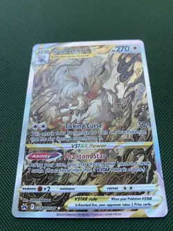 Pokemon TCG Hisuian Zoroark VSTAR Holo Ultra Rare Full Art GG55/GG70 NM - Image 1
