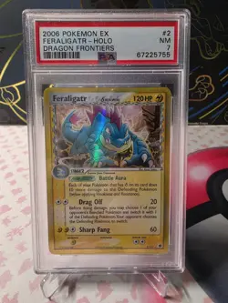 Pokemon Feraligatr EX Delta Species Holo Rare 2/101 Dragon Frontiers PSA 7 2006 - Image 1