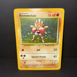 Pokemon TCG Hitmonchan Base Set 7/102 Holo 1999-2000 Wizards Base Set Holo MP - Image 1