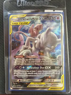 Pokemon TCG Mewtwo & Mew GX TAG TEAM Promo Holo SM191 270 HP English - Image 1