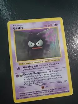 Gastly - 50/102 - Shadowless Base Set - WOTC Vintage Pokemon LP - Image 1