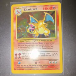 Pokemon Charizard 4/102 Base Set Holo Rare Stage 2 120 HP English 1999 - Image 1