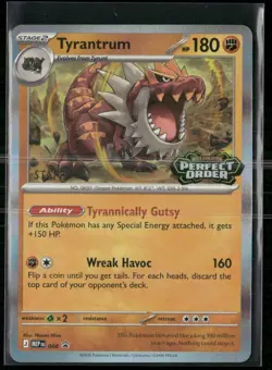 Tyrantrum MEP 066 STAFF - Pokemon TCG Perfect Order 2026 Promo NM - Image 1