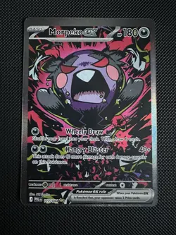 Pokemon Morpeko EX Pitch Black SIR 117/084 BADLY CENTERED - Image 1