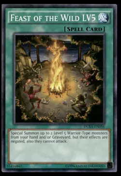Feast of the Wild LV5 Duelist Alliance DUEA-EN056 Common / Short Print Yugioh LP - Image 1