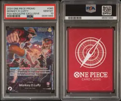 Monkey D. Luffy PSA Magazine Exclusive OP05 060 - PSA 10 - One Piece Promo RARE - Image 3