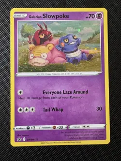 Galarian Slowpoke SWSH126 Black Star Promo Sword & Shield Holo Rare Pokemon Card - Image 4