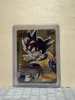 Dragon Ball Super Card Game Fusion World Manga Box Son Goku SB02-033 Leader Gold - Image 1