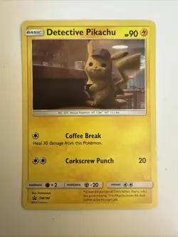 Pokemon TCG Detective Pikachu SM190 Black Star Promo Holo Card 2019 LP - Image 1
