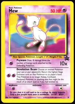 Mew WoTC Black Star #8 2000 League Promo Pokemon Card R1-X148 - Image 1