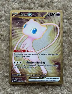 2023 Pokemon Mew ex Full Art 151 Gold Metal Card 205/165 Promo - Image 1