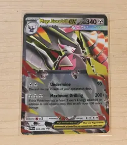 Pokemon TCG Mega Excadrill ex 065/084 Me05: Pitch Black Holo Mint Card - Image 1