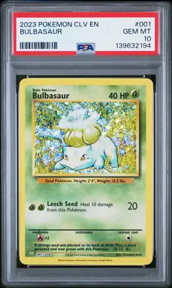 PSA 10 Bulbasaur Holo - 001/034 CLV Classic Collection - Pokemon Graded Card - Image 1