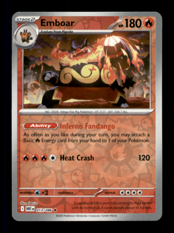 Emboar 013/0086 Reverse Holo - White Flare Pokemon Card - NM - Image 1